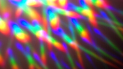 The neon lights crystal prism rainbow gradient. Holographic iridescent abstract background. Blue purple pink green color. Psychedelic movement