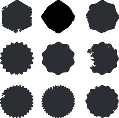 Grunge post Stamps Collection, Circles. Banners, Insignias , Logos, Icons, Labels and Badges Set . vector distress textures.blank shapes.