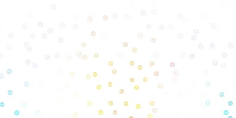 Light blue, yellow vector natural layout with flowers.