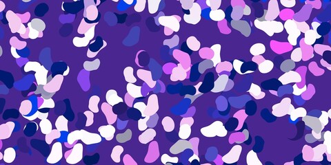 Light pink, blue vector template with abstract forms.