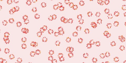 Light red, yellow vector layout with circle shapes.