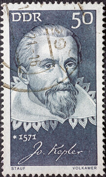 GERMANY, DDR - CIRCA 1971: a postage stamp from Germany, GDR showing a portrait of the philosopher, mathematician, astronomer, astrologer, optician, theologian Johannes Kepler