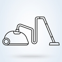 Obraz premium Vacuum cleaner line. vector Simple modern icon design illustration.