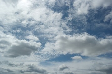 Obraz premium Blue sky with clouds, landscape