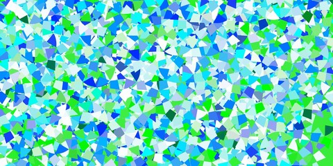 Light blue vector background with triangles.