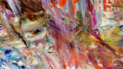 Colorful abstract background wallpaper. Modern motif visual art.  Mixtures of oil paint. Trendy...