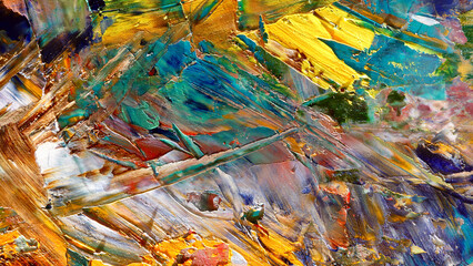 Colorful abstract background wallpaper. Modern motif visual art.  Mixtures of oil paint. Trendy...