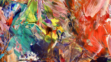 Colorful abstract background wallpaper. Modern motif visual art.  Mixtures of oil paint. Trendy...