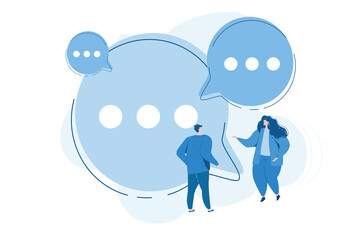 Business Discussion Vector illustration for web banner, infographics, mobile. 