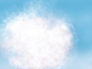 Realistic white cloud on the blue sky for background