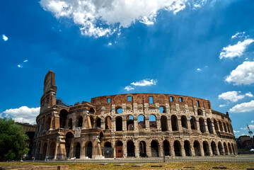 Roman Colosseum panorama bottom view