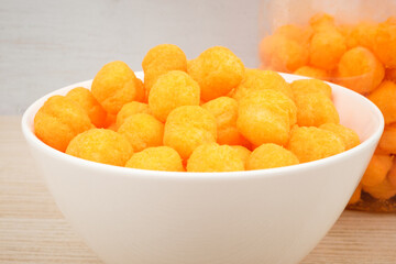 Cheese ball on white background