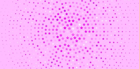 Light Purple, Pink vector background with colorful stars. Shining colorful illustration with small and big stars. Pattern for wrapping gifts.