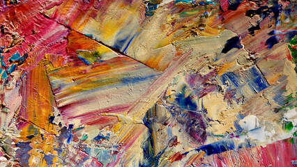 Colorful abstract background wallpaper. Modern motif visual art.  Mixtures of oil paint. Trendy...