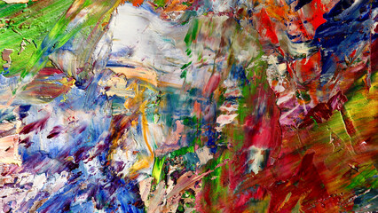 Colorful abstract background wallpaper. Modern motif visual art.  Mixtures of oil paint. Trendy...