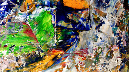 Colorful abstract background wallpaper. Modern motif visual art.  Mixtures of oil paint. Trendy...