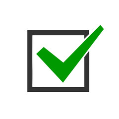 Green check mark icon for office vector design