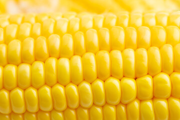 close up Corn, yellow fresh corn macro photo for background