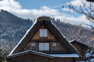 Shirakawa-go in winter season, UNESCO World Heritage Site, Japan