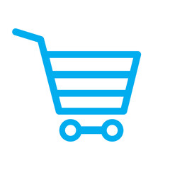 Shopping icon vector isolated on white background. Modern shopping icon for web site, app, add, internet button, logo and design template. Business concept, vector illustration