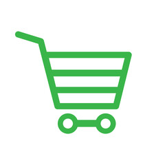 Shopping icon vector isolated on white background. Modern shopping icon for web site, app, add, internet button, logo and design template. Business concept, vector illustration