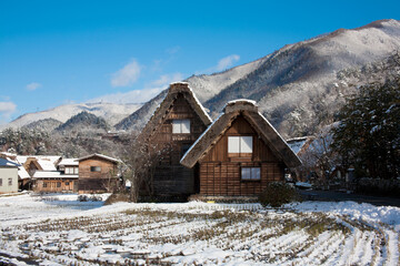 Shirakawa-go in winter season, UNESCO World Heritage Site, Japan