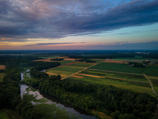 Aerial Sunrise in Plainsboro Princeton New Jersey