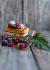 blueberry pie with berries
