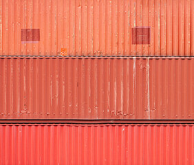 Metalloberfläche von Containern als Hintergrundmotiv