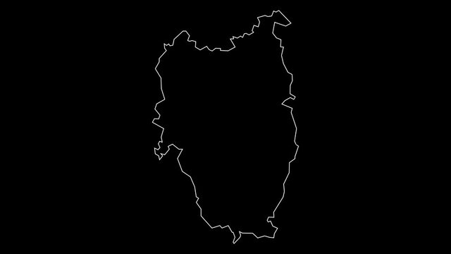 Leinster Ireland province map outline animation