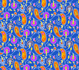 seamless paisley floral pattern