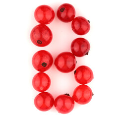 Alphabet of red berries