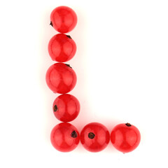 Alphabet of red berries