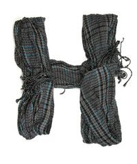 Handkerchief letters isolated on a white background