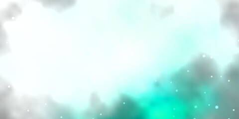 Light Green vector background with colorful stars. Shining colorful illustration with small and big stars. Theme for cell phones.