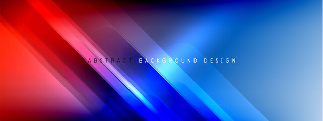 Motion concept neon shiny lines on liquid color gradients abstract backgrounds. Dynamic shadows and lights templates for text