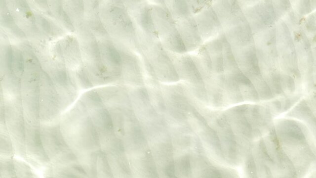 White water surface with sand and bottom