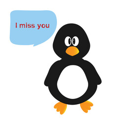 Sketch a penguin for the decorative design