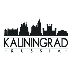 Obraz na płótnie Canvas Kaliningrad Russia Skyline Silhouette Design City Vector Art Famous Buildings.