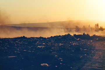 Public waste dump in the desert
