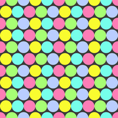  colorful circles with grey background seamless repeat pattern