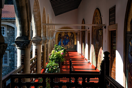 Gallery in Kykkos Monastery, Cyprus