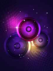 retro wave disco banner