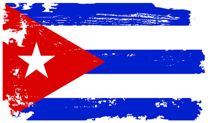 Grunge flag of Cuba