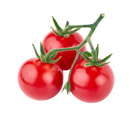 Cherry tomato branch isolated on white background