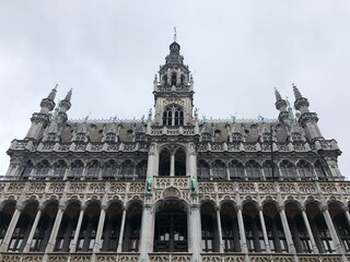 Obraz premium Belgium, beautiful european architecture. Brussels, Grand Palace square town hall