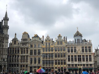 Fototapeta na wymiar Belgium, beautiful european architecture. Brussels, Grand Palace square town hall