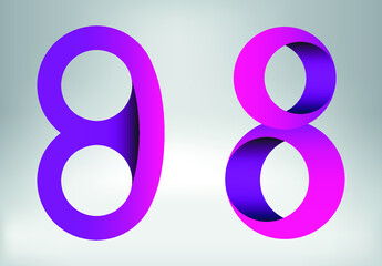 Modern number 8 logo