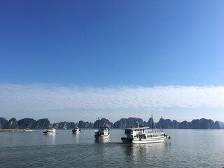 Fototapeta na wymiar Vietnam, Asia. Ha long, Halong bay, Boat islands trip