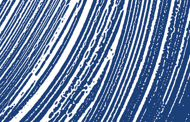 Grunge texture. Distress indigo rough trace. Exqui